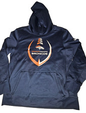 Nike Denver Broncos Hoodie Boy's Size Large Blue