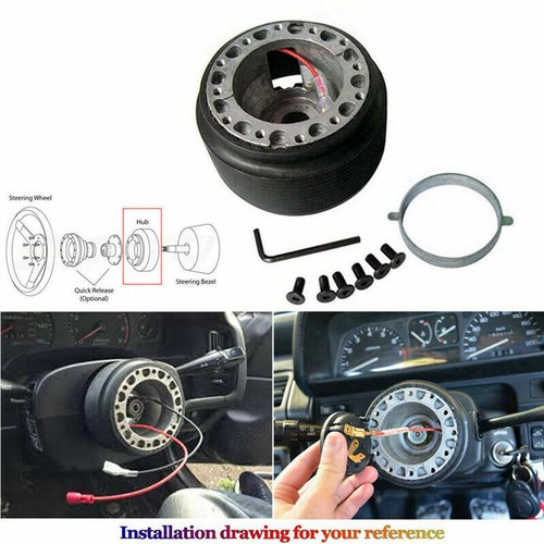 Steering Wheel + Hub Adapter for Toyota Chaser KE70 AE71 AE82 AE86 Supra Corolla - Picture 8 of 9