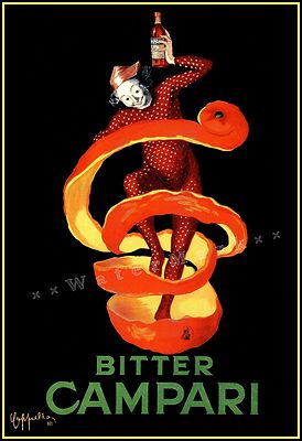Campari Bitter 1921 Orange Dance Vintage Poster Print Cappiello Retro Art
