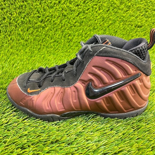 Nike Air Foamposite Pro Boys Size 3Y Crimson Black Athletic Shoes Sneakers - Picture 3 of 10
