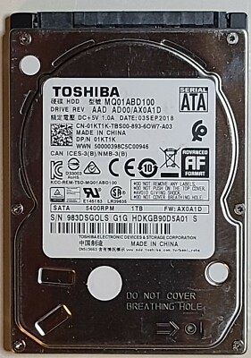 NEW Original Lenovo IdeaPad G50-45 1-TB Hard Drive 0C55554