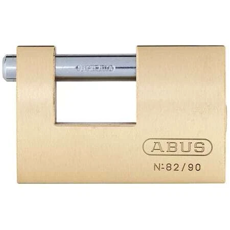 Abus 82/90 Ka Padlock, Keyed Alike, Shutter Shackle, Brass Body, Steel Shackle, - Picture 1 of 1