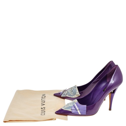 Louis Vuitton Purple Patent Riviera Pumps Size 39.5 - Picture 8 of 8
