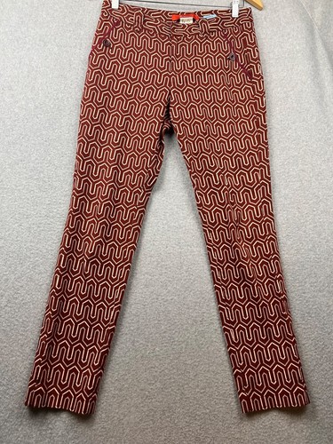 70er Retro Anthropologie Cartonnier Chino Knöchelhose Hose Damen 4R modern