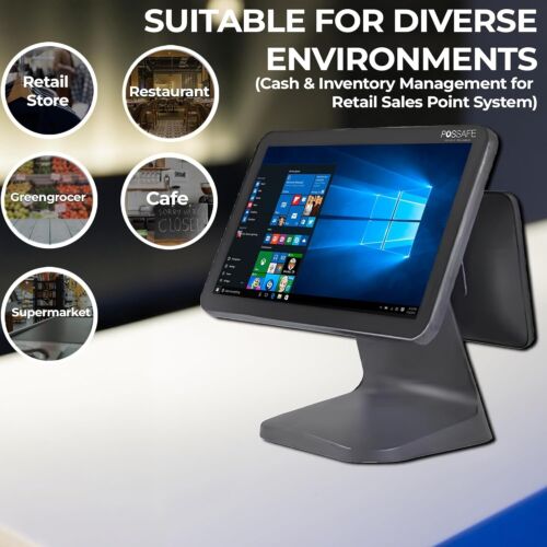 POSSAFE Windows POS Terminal 15" Touchscreen and 13,3" Dual Customer Display - Picture 6 of 7