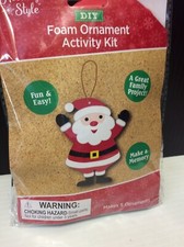 New Foam Santa Claus Kids Family Craft Kit - 6  Christmas Tree Ornaments Makes 5