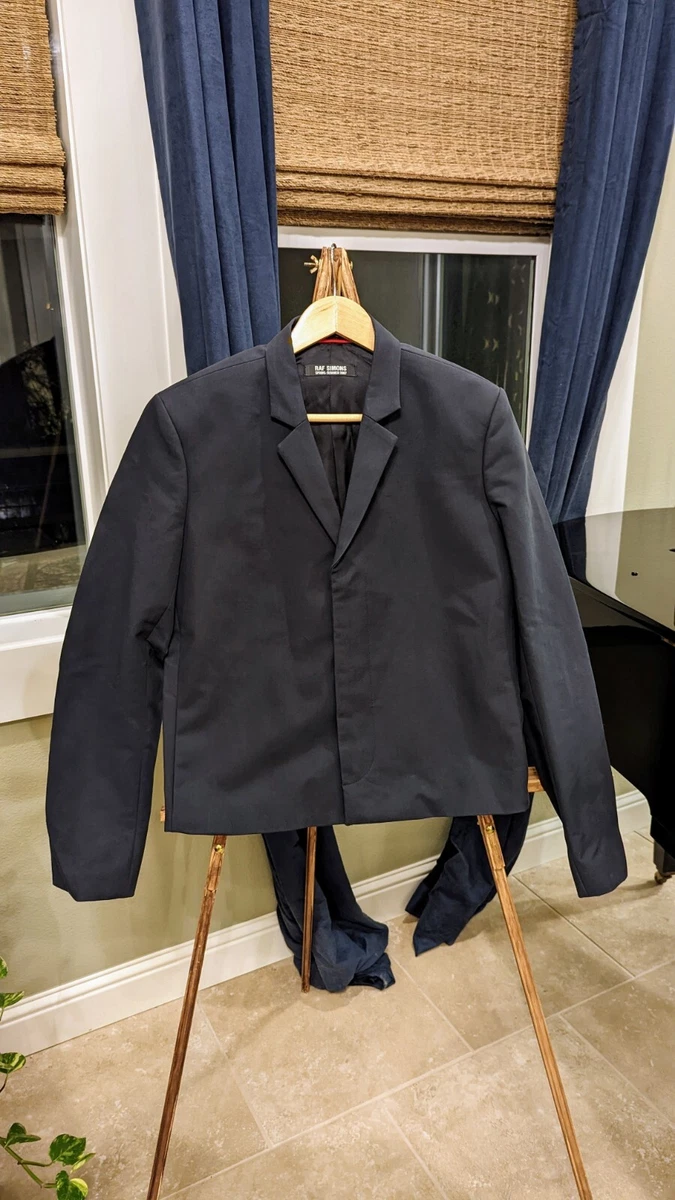 RAF SIMONS Spring Summer 2007 Men's Navy Blue Blazer Jacket EU 50