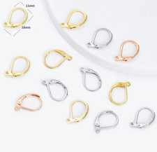 20Pcs Stainless Steel French Lever Clip Ear Wire Earring Hook Jewelry Making PS1