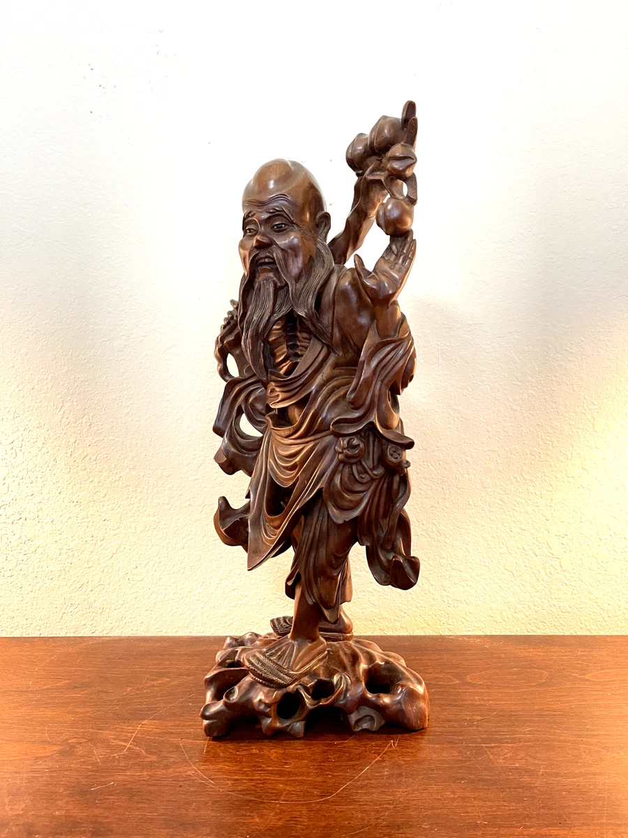 木制男士、女士和儿童古董原创中国风雕像、雕像| eBay