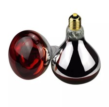 2 Pack BONGBADA Heat Lamp Bulb 120 V 250 Watt Red Glass Food Pet Heat Light