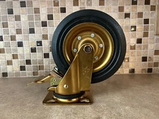 VIMA 8 INCH CASTORS RUBBER WHEEL INDUSTRIAL CASTER WHEEL WITH BRAKE
