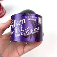 Vintage 1990s L'eggs Control Top Sheer To Waist Pantyhose Size B Misty Taupe Egg