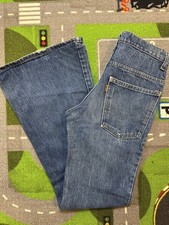 Vintage 80s Levi  s 684 0217 Orange Tab Bell Bottom Flare Denim Jeans Size 29x32