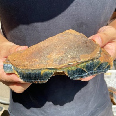 445g BLUE Tiger's-eye Rock Crystal Healing Rough Mineral Specimen healing