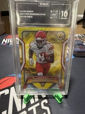 2024 Topps Resurgence - Rookies Xavier Worthy Yellow Surge Refractor /225 (RC)