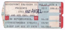 Styx & Angel 12/17/78 Cincinnati Riverfront Coliseum Ticket Stub!