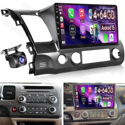4+64GB Android 15 Car Stereo Radio For Honda Civic 2006-2011 GPS Apple Carplay