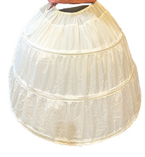 Quinceanera Hoop Skirt,Cage Hoop Skirt Petticoat Crinoline, white- New
