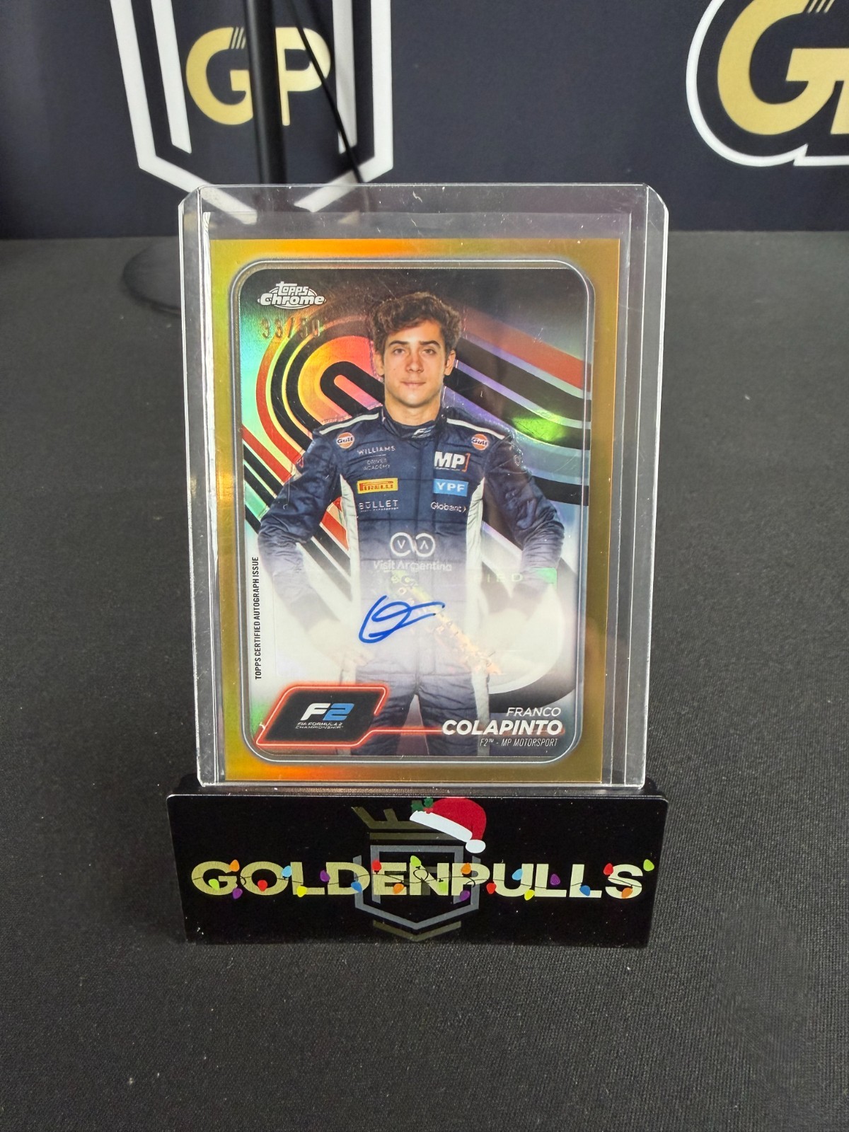 2024 Topps Chrome Formula 1 F1 Formula 2 Franco Colapinto True Gold Auto 33/50