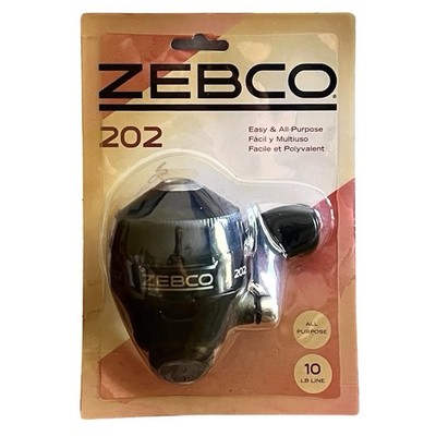 Zebco 202 Spincast Fishing Reel Retrieve Right 10Lb Black # 202MBK-ZS5067 New