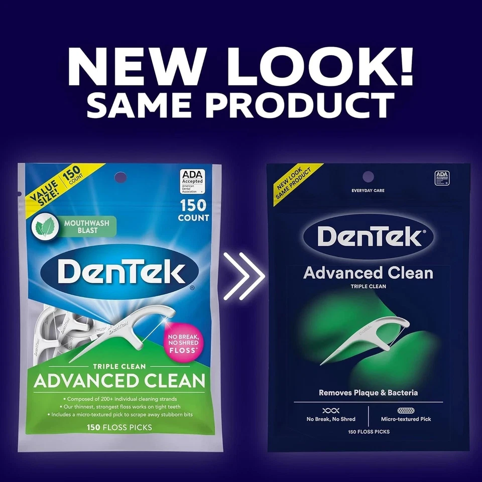 Медиаторы нити DenTek Triple Clean Advanced, No 150 штук (упаковка из 1) - Изображение 2 из 4