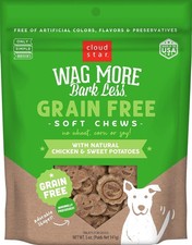Wag More Bark Less Soft Chews Grain Free Dog Treats, Chicken Sweet Potato 5 oz