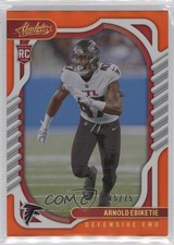 2022 Panini Absolute Rookies Spectrum Orange 15/75 Arnold Ebiketie #145 0kz8