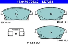 Brake Pad Set, Disc Brake ATE 13.0470-7263.2