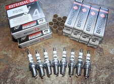 8x Bujías de iridio BRISK P9 aptas para: Audi A6 - RS6 4.2/5.0 V8 - 2002 a 2010