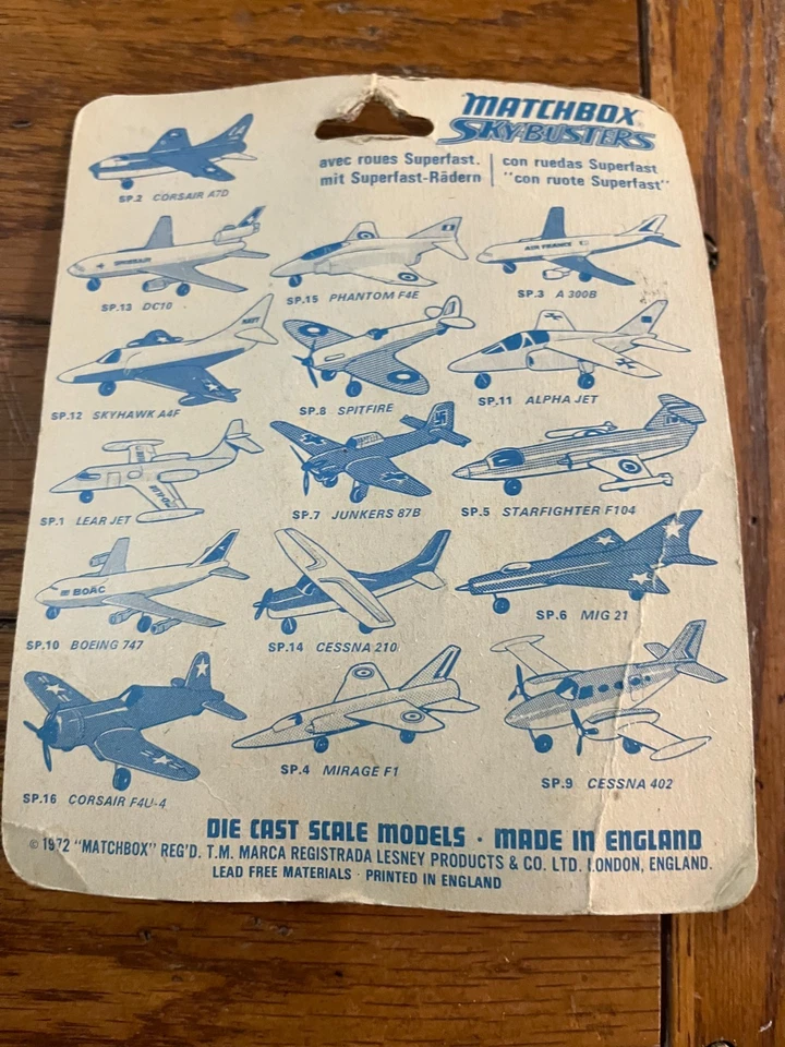 Matchbox Skybusters SP-7 JUNKERS JU87B STUKA LUFTWAFFE WW2 Diecast 1972 - Image 3 of 4