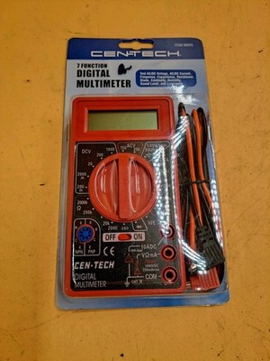 Cen-Tech 7 Function Digital Multi-Tester  AC/DC volt  Multimeter  NEW