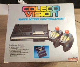 Coleco Vision Super Action Controller Set Original Box Foam Inserts Manual