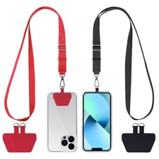 CACOE Phone Lanyard 2 Pcs Adjustable Neck Strap,4 Pcs Patches,Universal Cross...