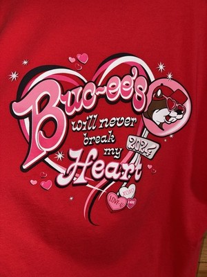 Bucees Valentines 2024  Tee- Shirt  Collectible Unisex Sz M Red Hearts Love