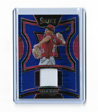 Chase Burns – 2025 Panini Select Blue Pulsar Selective Swatches RC #SS-CB