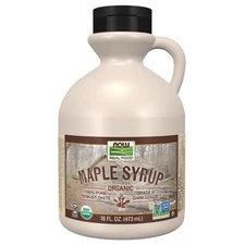 NOW Foods Certified Organic Maple Syrup Grade A Dark Color Certified Non-GMO ...