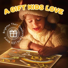 LED Note Board with 7 Colors, Light up Acrylic Message Board, Night Light out...