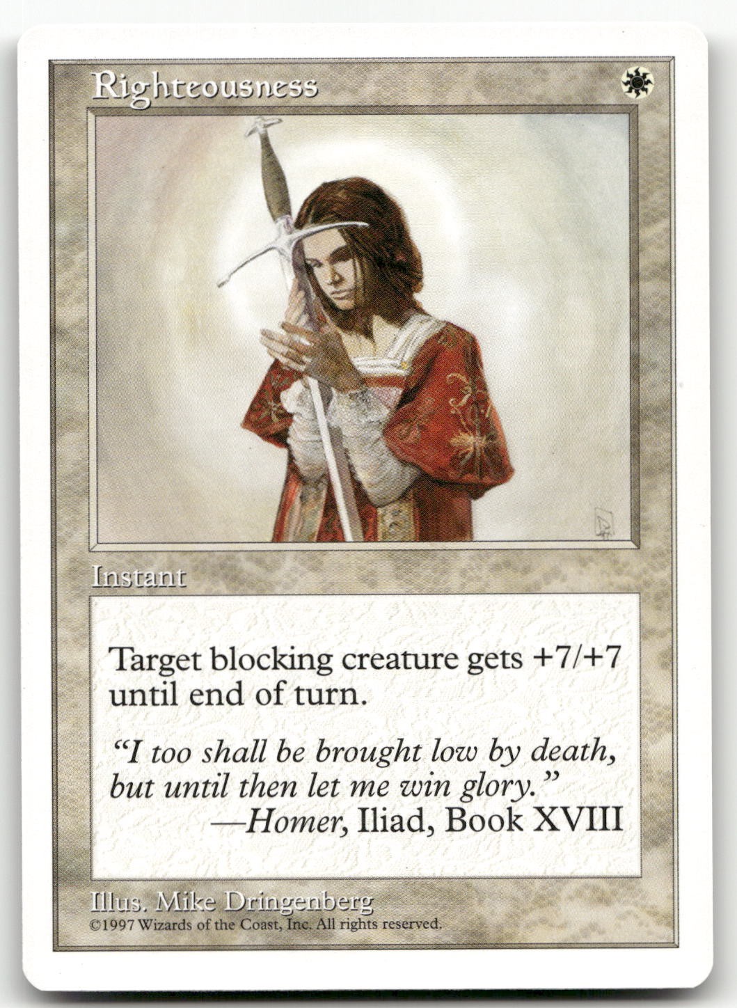 Righteousness (NM) Fifth Edition 5ED Magic MTG