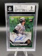 2025 Topps NOW Road to Opening Day Jackson Merrill AUTO Green /99 BGS 9 #A-JM