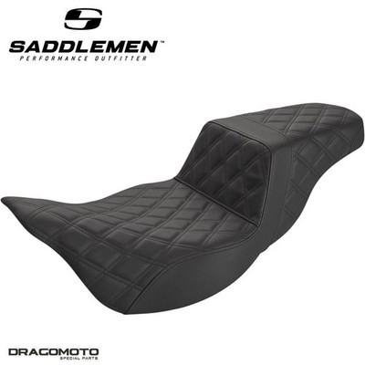 SITZBANK HARLEY TOURING SADDLEMEN Step-Up 808-07B-175E 2-Up Seat Schwarz GelC...