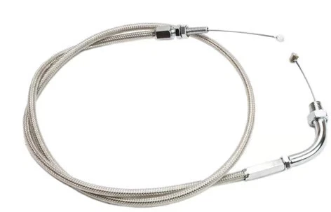 Cable acelerador Motion Pro 62-0414 trenzado de acero inoxidable/cromo recubierto de armadura Foto 2 de 4