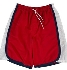 Roundtree Yorke Men's Red Swim Shorts Trunks Mesh Lining Drawstring Size L