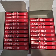 Lot Of 18 Maxell UR 60 Minute Blank Audio Cassette Tapes Normal Bias New SEALED