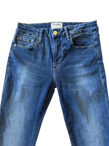 Frame Denim Jeans Le Mini Boot Blue Women’s Size 28x32 Good Condition👖 - Picture 2 of 12