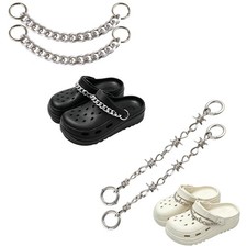 2 Piezas Picos Punk Zapatos Cadena de Metal Universal Cadena de Púas Dijes Dijes Verano