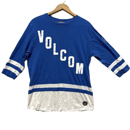 Volcom Vintage T Shirt S Surfer 90s Y2K Stone Graphic Skateboard Snowboard Blue