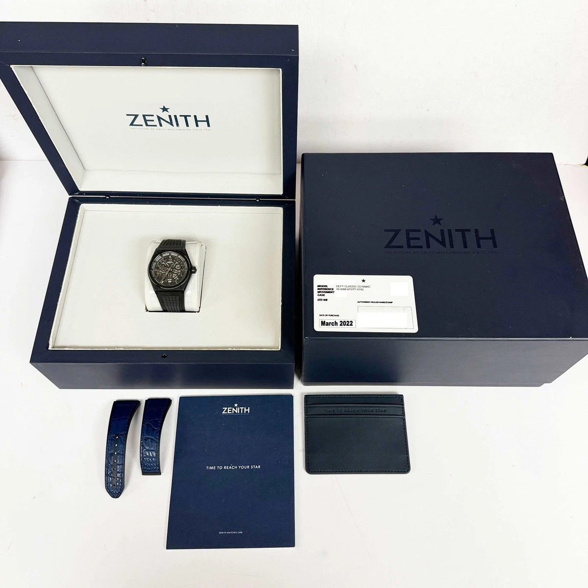 2022 Zenith Defy Classic 49.9000.670/77.R782 41MM Skeleton Ceramic B/p