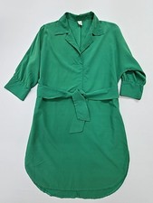 Funknsoul Women's Emerald Green Midi Shirt Dress Size S