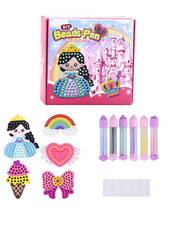 Handmade Set Beads Pen DIY Girls Toys, Creative Production Sticker Princess Rain