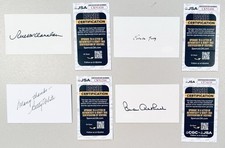 Golden Girls Signed Autographed Complete Cast 3x5 Index Card Set X4 JSA Cert